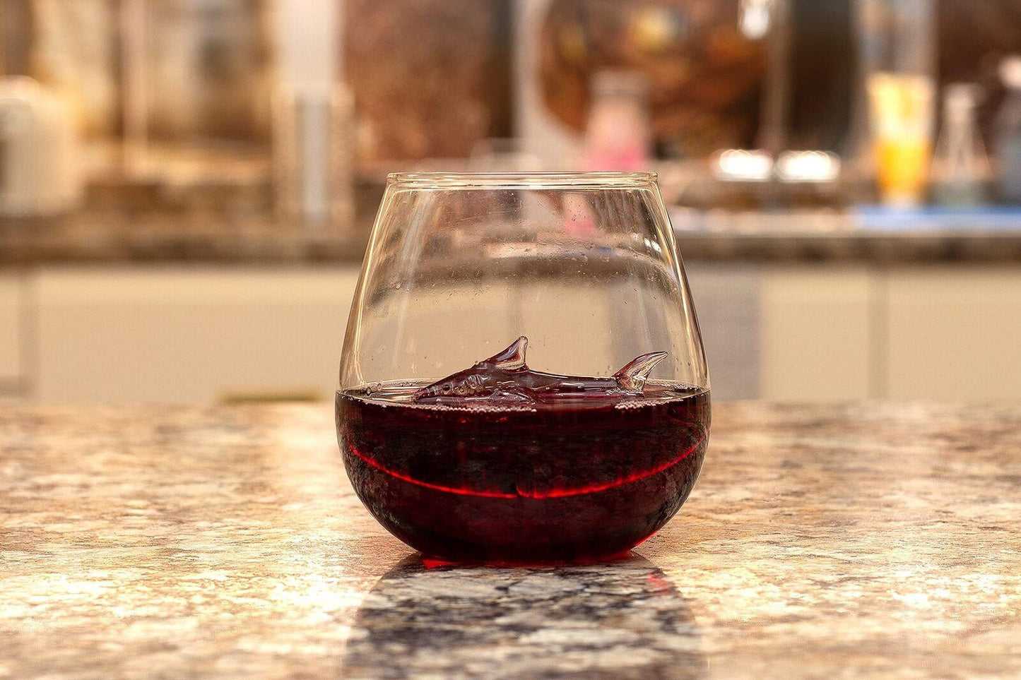 Shark in a Glass Drinking Glass