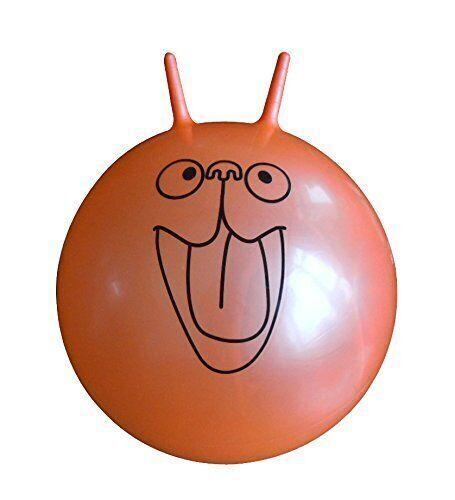 Giant Retro Space Hopper ? 75cm Adult-Sized Bouncing Ball with Foot Pump ? Classic 1970s Style Inflatable Hopper for Fitness, Racing & Fun ? Supports Up to 100kg ? Indoor & Outdoor Use (Orange)