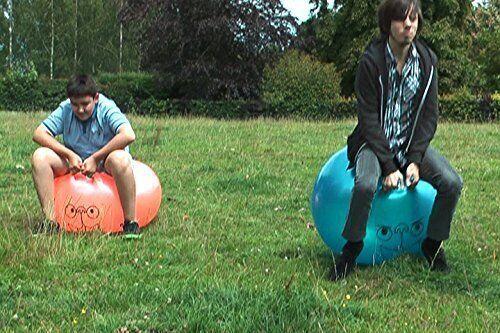 Giant Retro Space Hopper ? 75cm Adult-Sized Bouncing Ball with Foot Pump ? Classic 1970s Style Inflatable Hopper for Fitness, Racing & Fun ? Supports Up to 100kg ? Indoor & Outdoor Use (Orange)