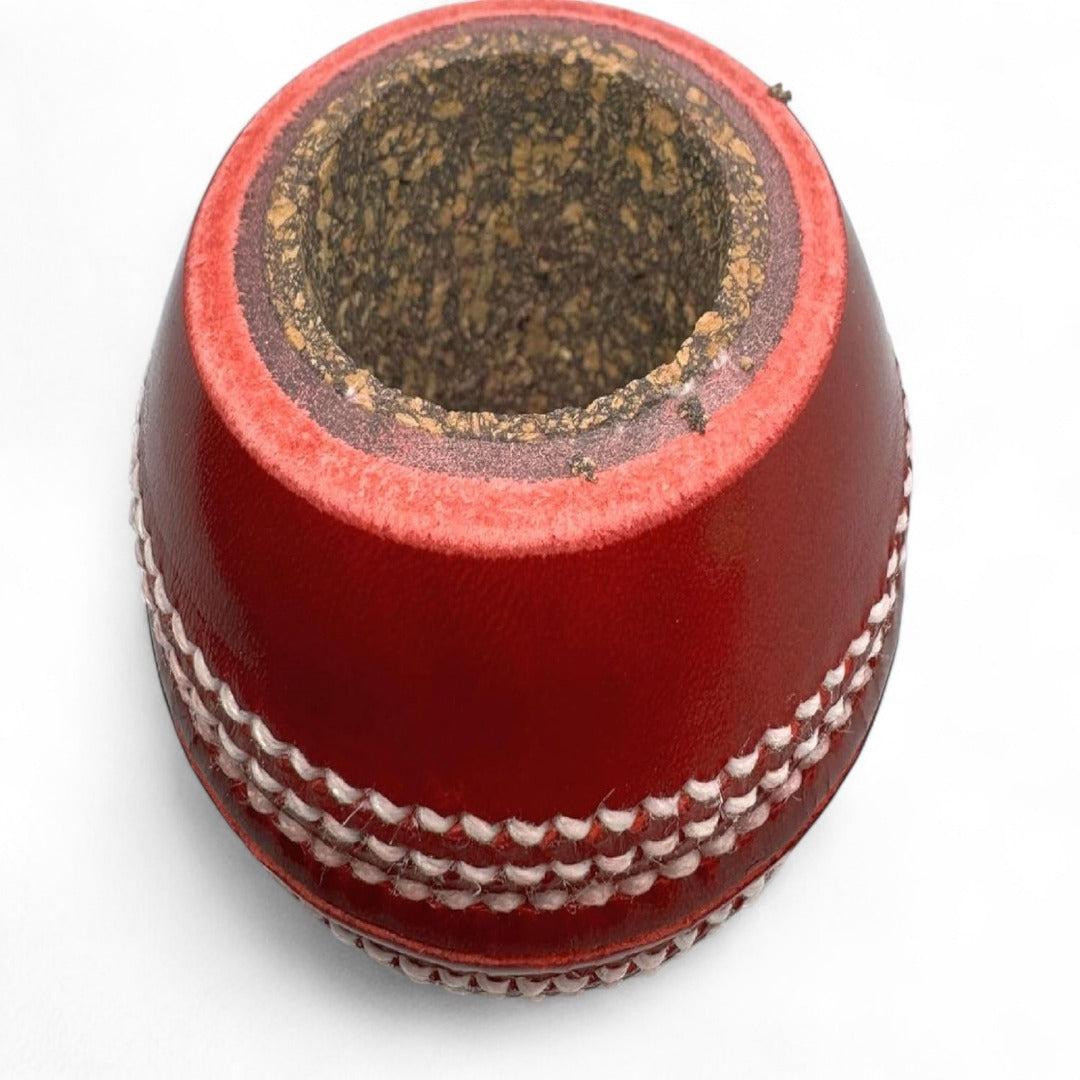 CRICKET-GIFTS - Cricket Ball Pen and Pencil Holder | Cork & Rubber Core | Ideal Desk Accessory for Cricket Enthusiasts