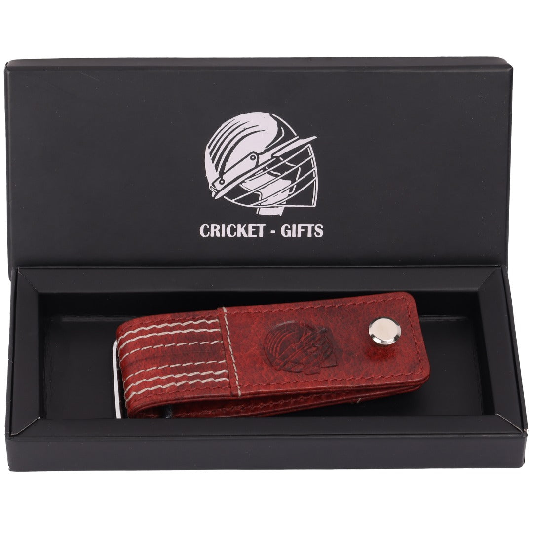 CRICKET-GIFTS - Buffalo Leather Screw Key Chain | Luxurious & Durable | Ideal for Cricket Enthusiasts | Secure & Elegant Metal Clasp