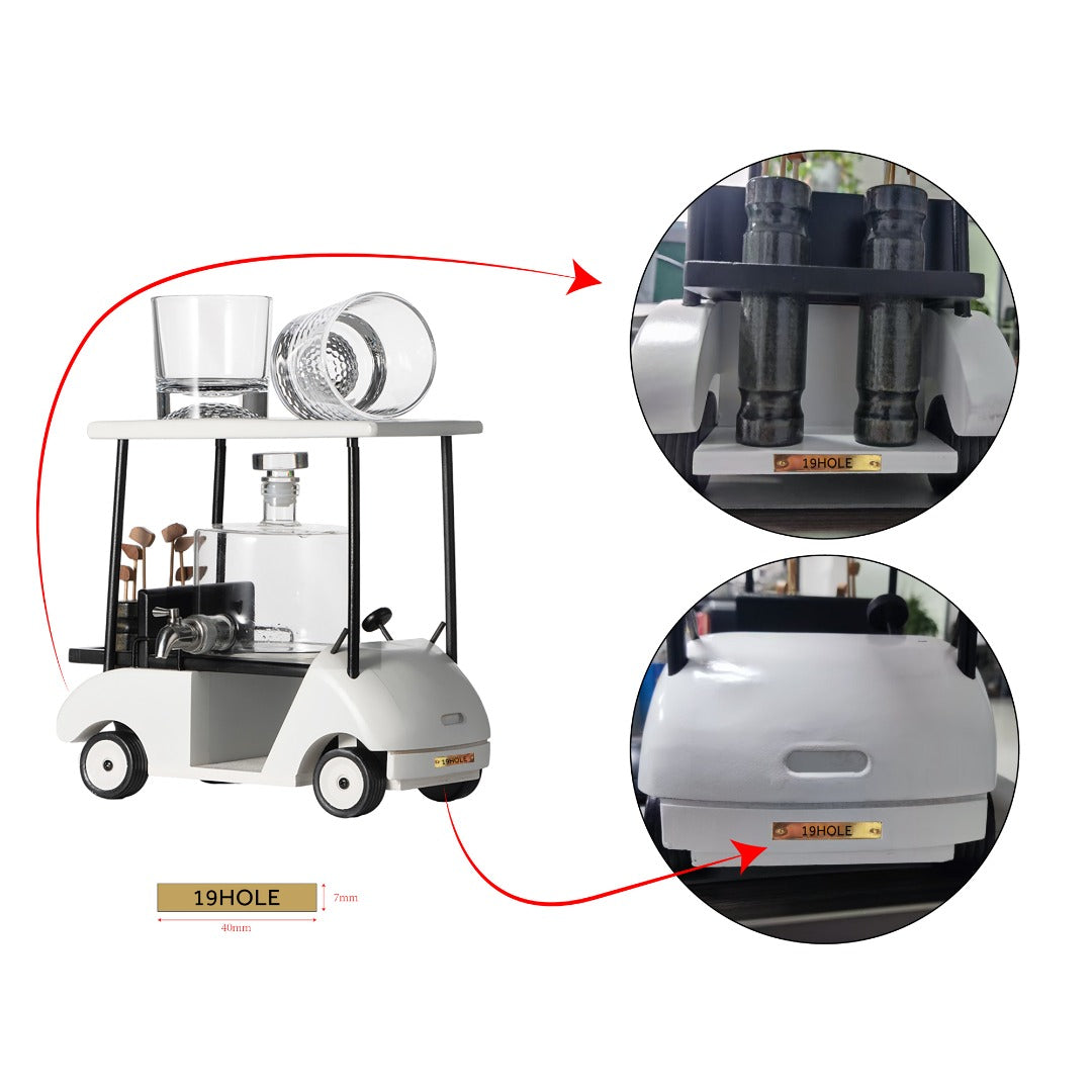 Golf Buggy Decanter Set with Glasses