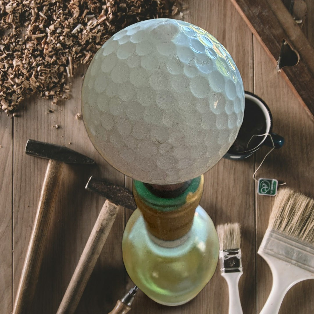 SPORTGIFTZ - Golf Ball Wine & Spirits Bottle Stopper | Genuine Golf Ball | Fits 20mm Neck Bottles | Hand Made
