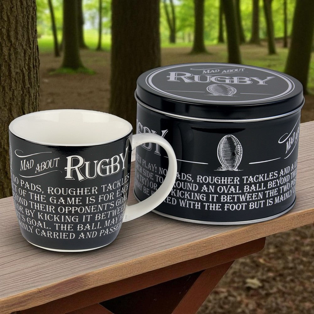 Rugby Mug in Tin Ceramic White