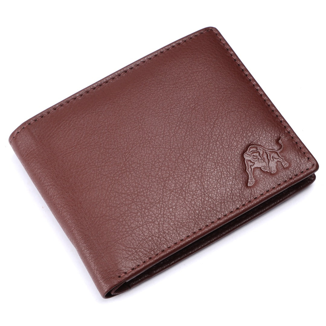 WILDBUFF Mens Brown Leather Wallet - Timeless Everyday Wallet, Gift Ready