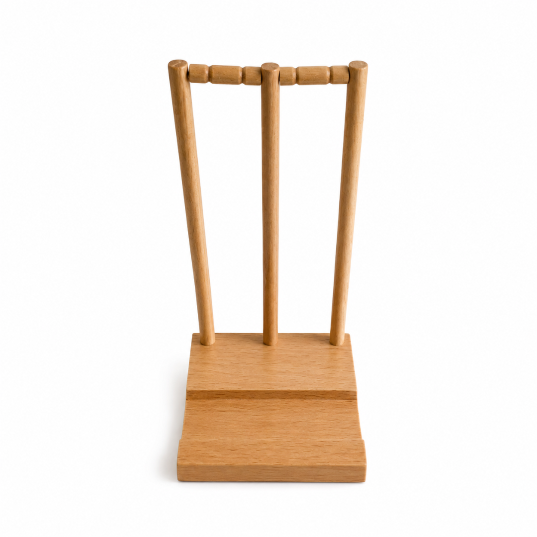 Mini Cricket Wicket Stand for Mobile Phone with Mini Bat, Decanter and Photo Frame