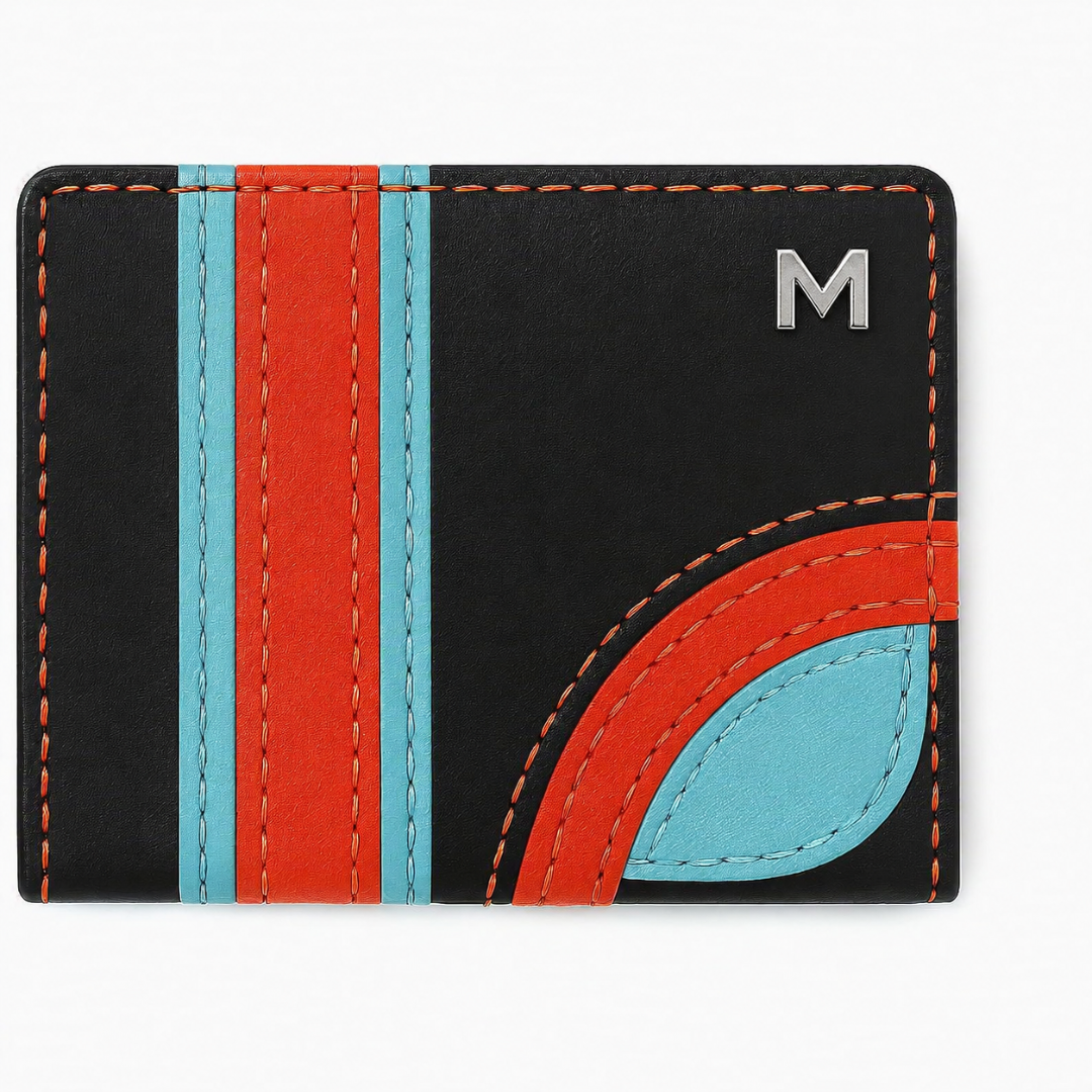 SPORTGIFTZ Orange and Blue Motorsport Wallet