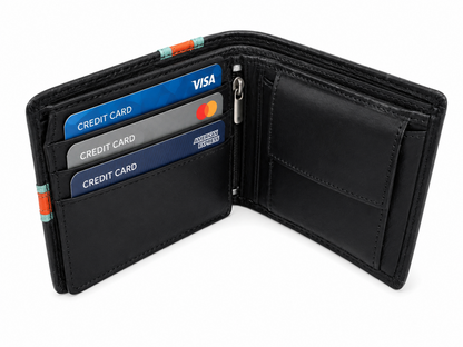 SPORTGIFTZ Orange and Blue Motorsport Wallet