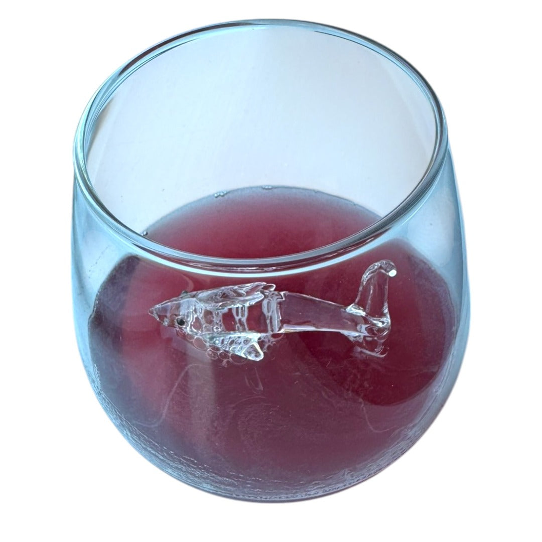 Shark in a Glass Drinking Glass