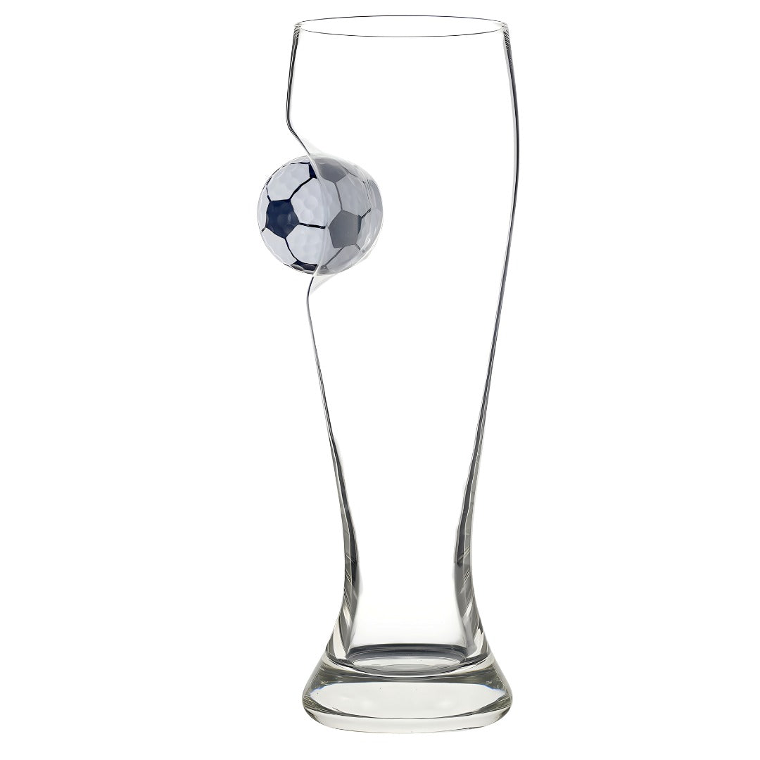 Football-Themed Pilsner Beer Glass ? Unique Sports Fan Gift ? Tall Crystal-Clear Glass for Beer Lovers ? Perfect Gift for Football Enthusiasts & Game Nights