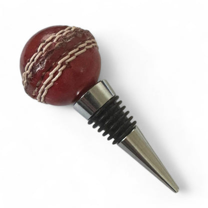 CRICKET-GIFTS Wine Stopper Real Leather Mini Cricket Ball Suitable for bottles up to 20mm Diameter