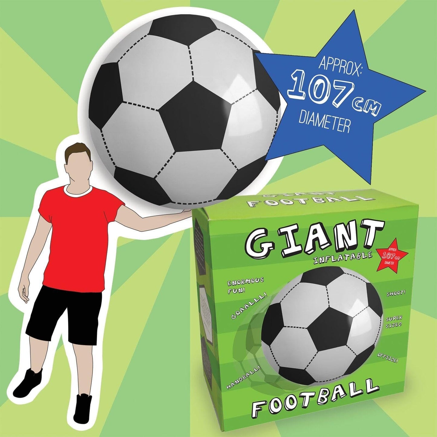 Giant Inflatable Football ? Enormous Fun for Outdoor Play! 105cm Wide!