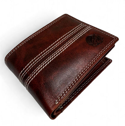 CRICKET-GIFTS - Buffalo Leather Cricket Wallet | RFID Protection | 7 Card Slots | Coin Pouch & ID Holder