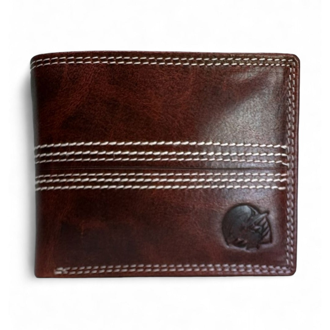 CRICKET-GIFTS - Buffalo Leather Cricket Wallet | RFID Protection | 7 Card Slots | Coin Pouch & ID Holder