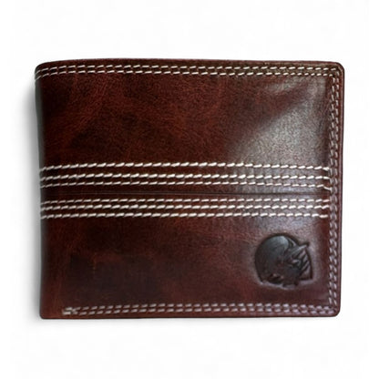 CRICKET-GIFTS - Buffalo Leather Cricket Wallet | RFID Protection | 7 Card Slots | Coin Pouch & ID Holder