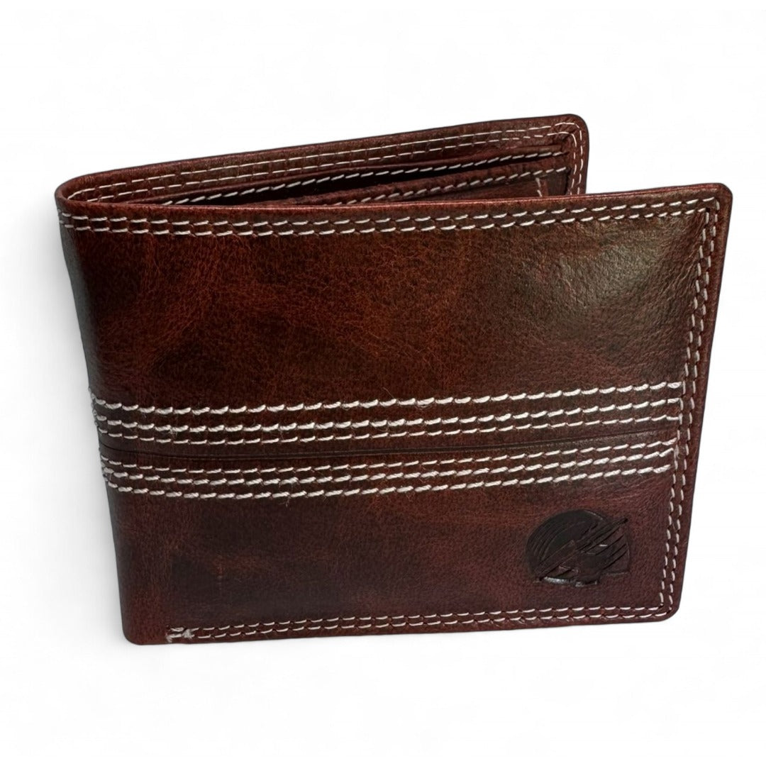 CRICKET-GIFTS - Buffalo Leather Cricket Wallet | RFID Protection | 7 Card Slots | Coin Pouch & ID Holder