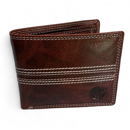 CRICKET-GIFTS - Buffalo Leather Cricket Wallet | RFID Protection | 7 Card Slots | Coin Pouch & ID Holder