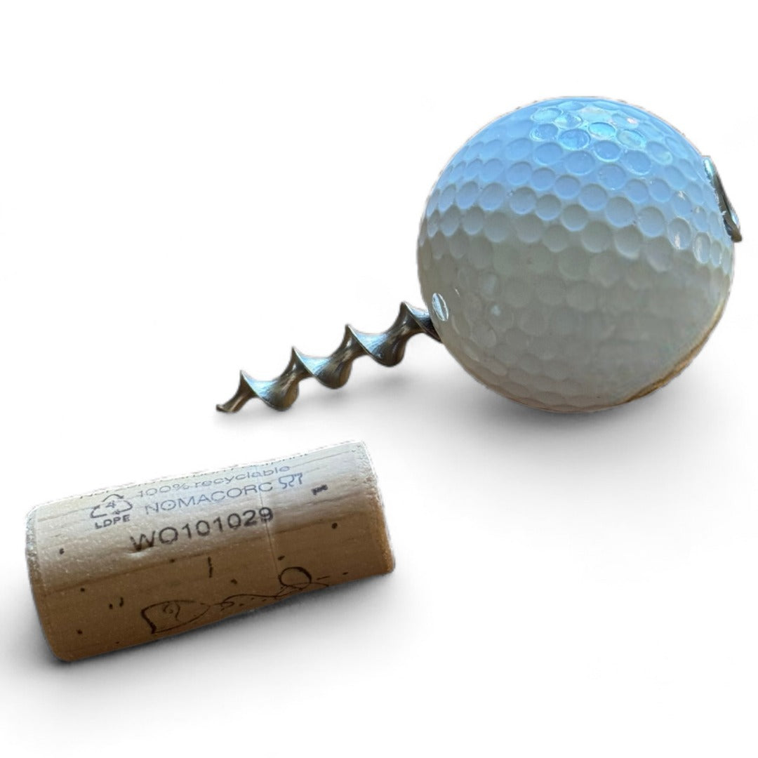 Reclaimed Golf Ball Wine Opener Corkscrew ? A Unique Gift for Golf and Wine Lovers