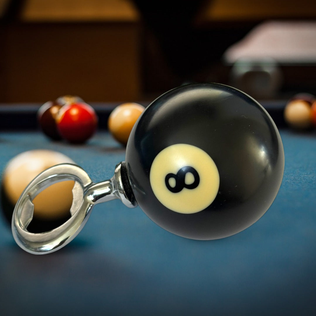 SPORTGIFTZ 8 Ball Bottle Opener Unique Pool Ball Design ? Durable and Stylish Bar Accessory for Beer and Soda Bottles ? Perfect Gift for Billiards and Sports Lovers