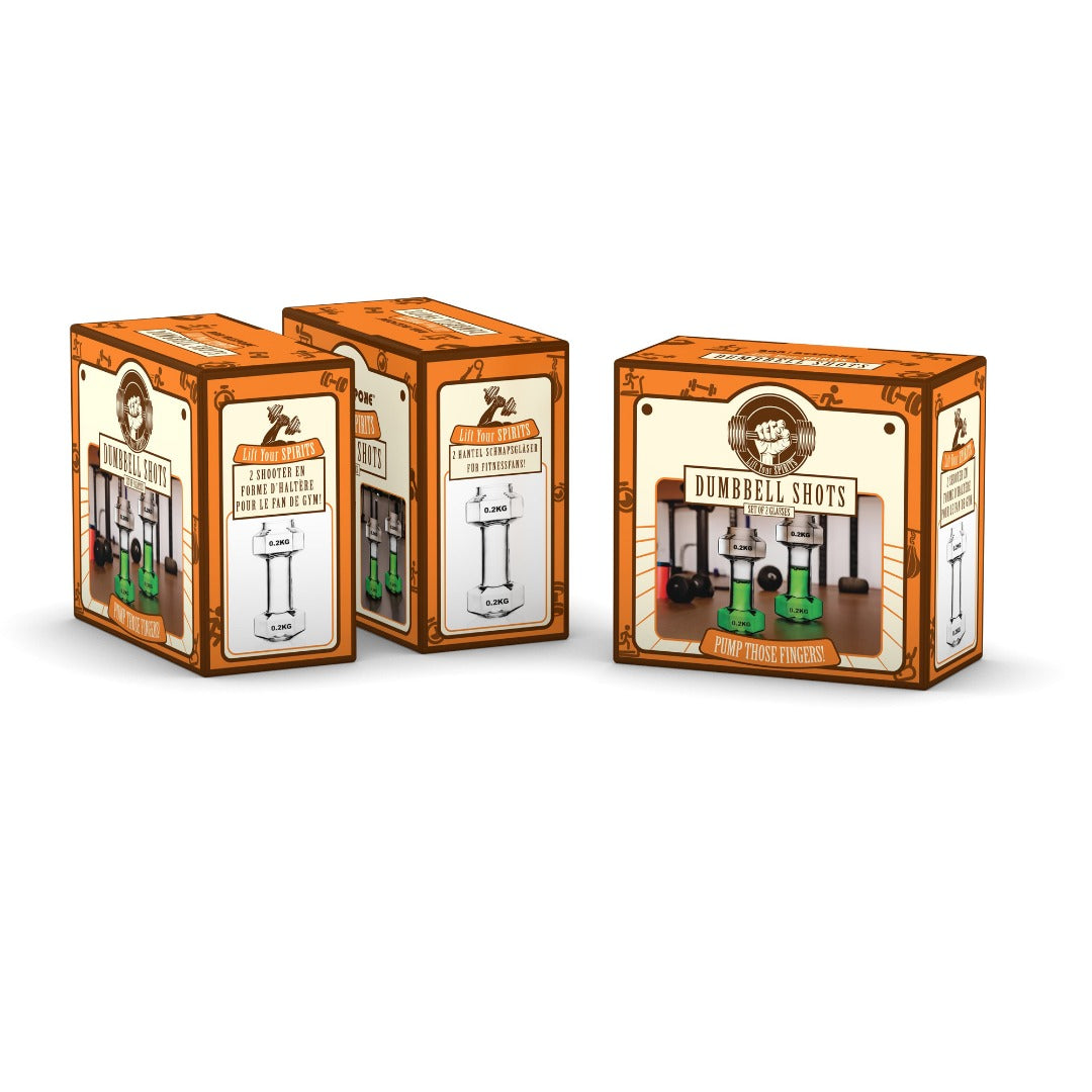 Dumbbell Shot Glasses 2 Pack