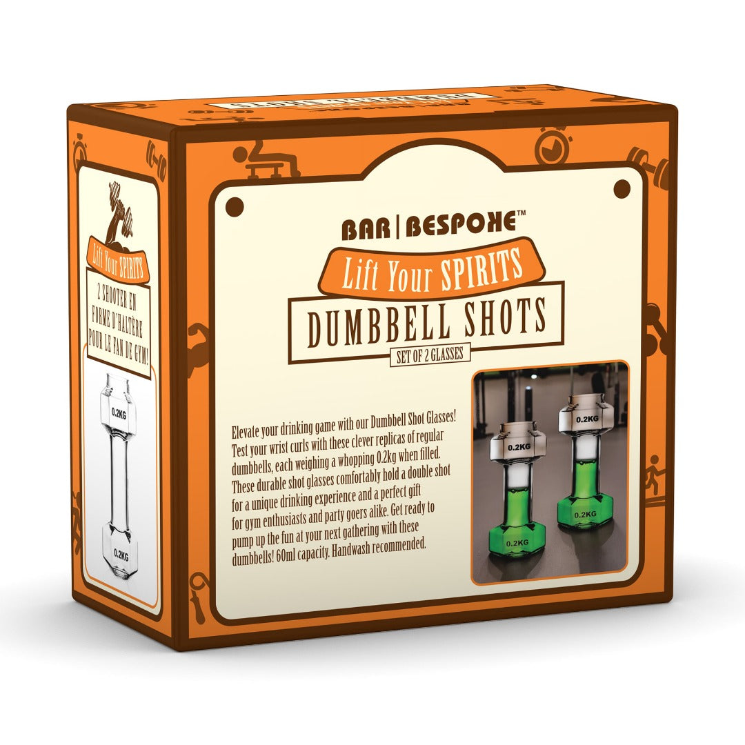 Dumbbell Shot Glasses 2 Pack