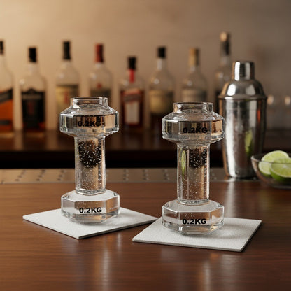 Dumbbell Shot Glasses 2 Pack