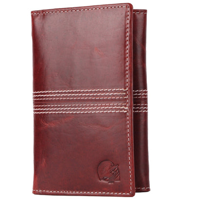 CRICKET-GIFTS - Buffalo Leather Travel Wallet | 5 Card Slots & ID Pouch | Mobile Phone Zip Area | Multicoloured, OneSize