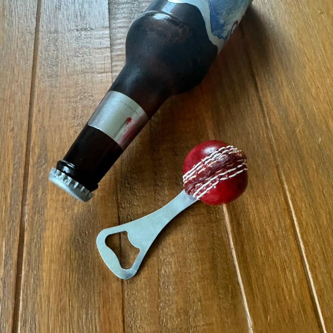 CRICKET-GIFTS Mini Lightweight Leather Cricket Ball Bottle Opener