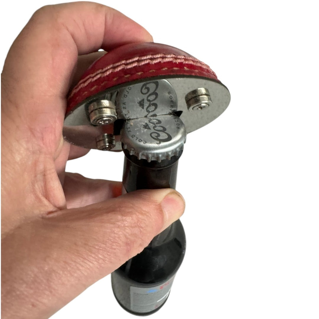 CRICKET-GIFTS - Half Cricket Ball Bottle Opener | Multipurpose Fridge Magnet & Paperweight | Durable Metal