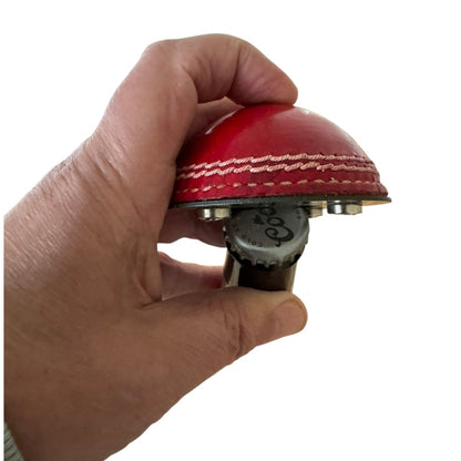 CRICKET-GIFTS - Half Cricket Ball Bottle Opener | Multipurpose Fridge Magnet & Paperweight | Durable Metal