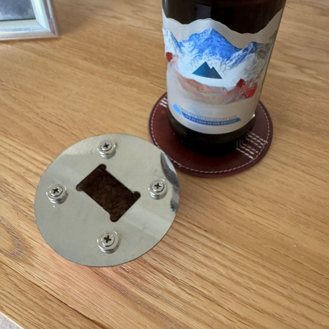 CRICKET-GIFTS - Half Cricket Ball Bottle Opener | Multipurpose Fridge Magnet & Paperweight | Durable Metal