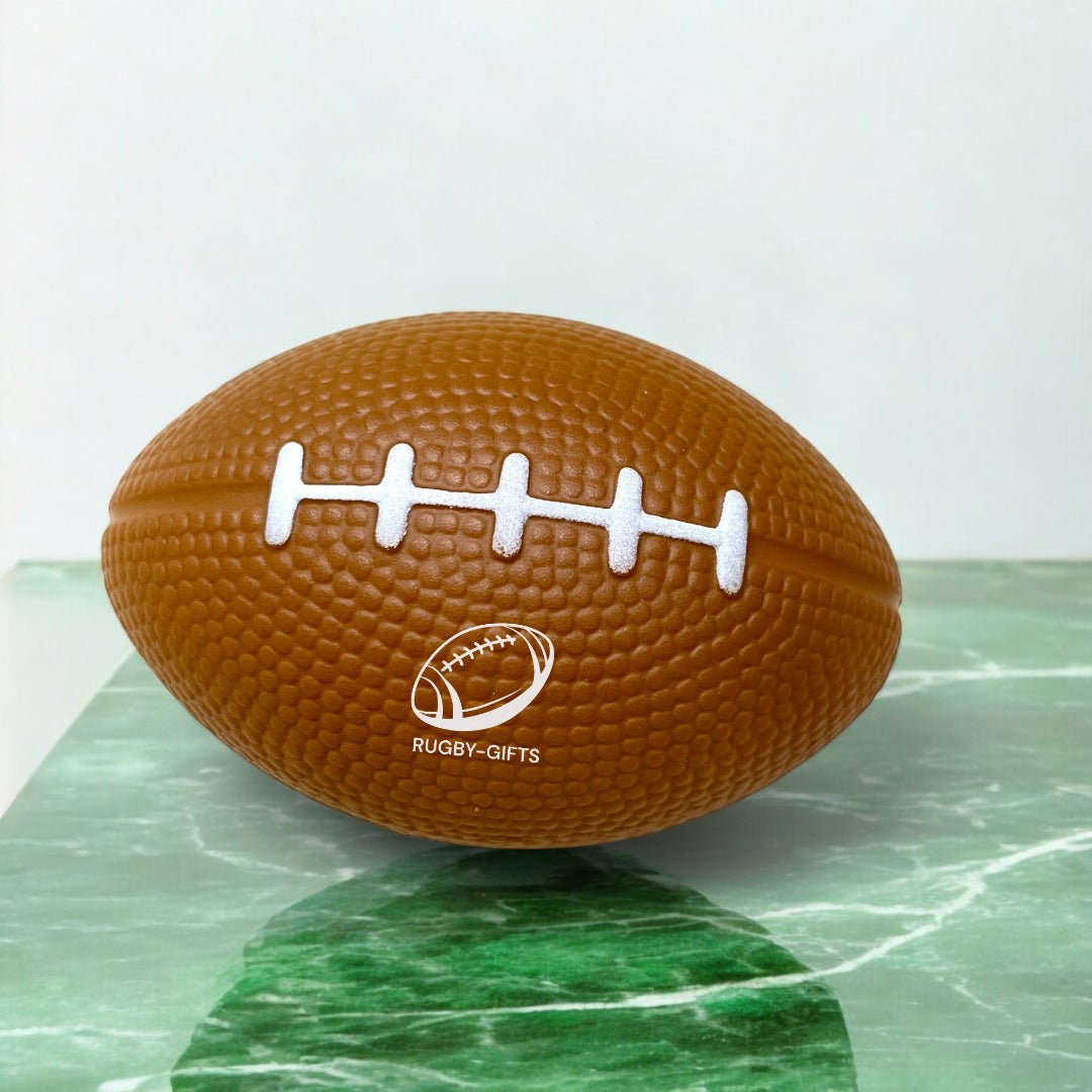 SPORTGIFTZ Large Rugby Ball Squeezy Stress Ball | Relieve Tension and Improve Focus | Ideal for Rugby Enthusiasts & Athletes | 8cm