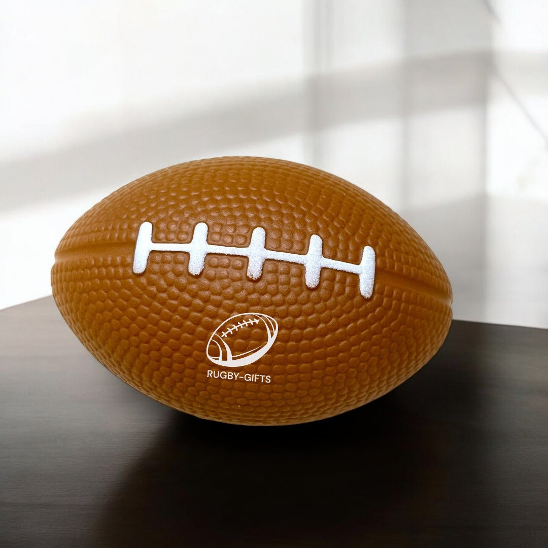 SPORTGIFTZ Large Rugby Ball Squeezy Stress Ball | Relieve Tension and Improve Focus | Ideal for Rugby Enthusiasts & Athletes | 8cm