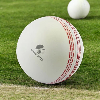 CRICKET-GIFTS - Large Cricket Ball Squeezy Stress Ball | Relieve Tension & Improve Focus | Ideal for Cricket Enthusiasts & Athletes | White | 7cm