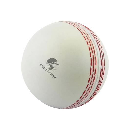 CRICKET-GIFTS - Large Cricket Ball Squeezy Stress Ball | Relieve Tension & Improve Focus | Ideal for Cricket Enthusiasts & Athletes | White | 7cm