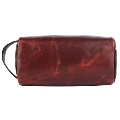 CRICKET-GIFTS Buffalo Leather Cricket Wash Bag Durable Toiletry Bag for Cricket Players