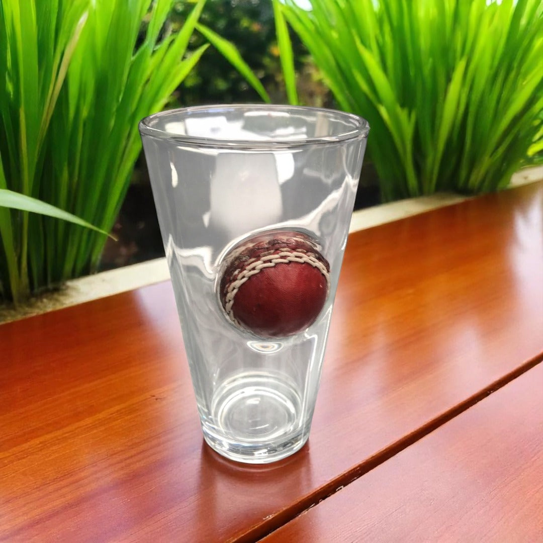 Innings Ender ? Cricket Ball Pint Glass for Beer Lovers