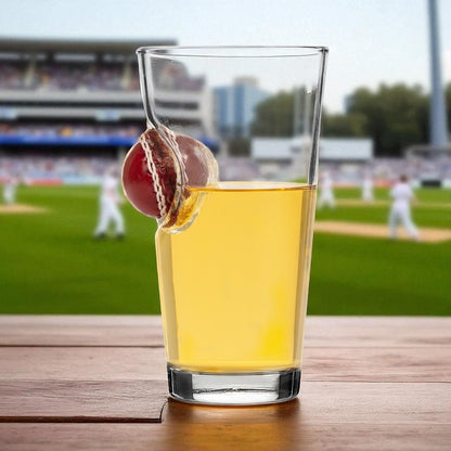 Innings Ender ? Cricket Ball Pint Glass for Beer Lovers