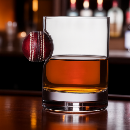 Innings Ender Cricket Ball Tumbler Glass for Drinks