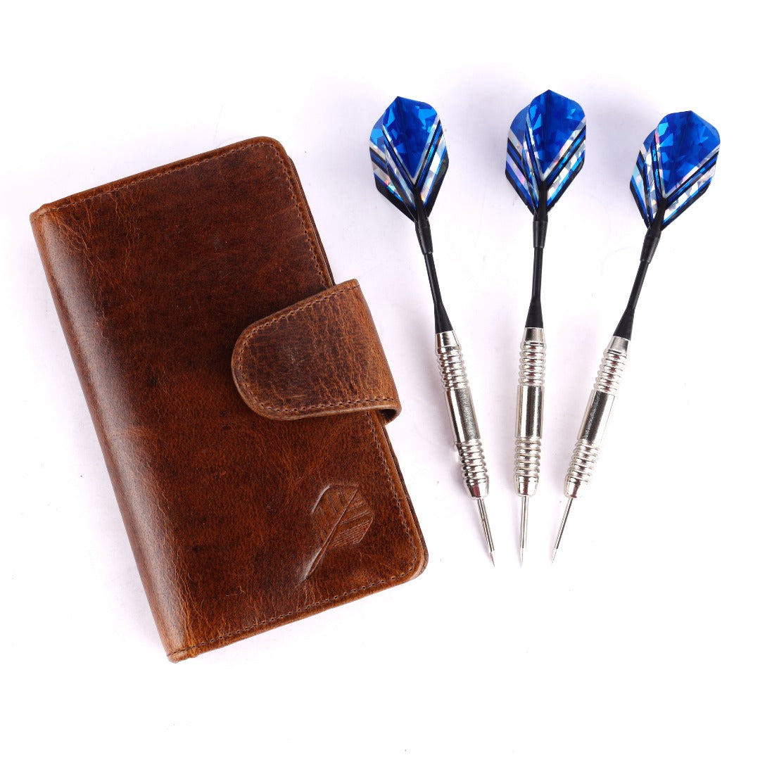 SPORTGIFTZ The Ultimate Buffalo Leather Darts Wallet - Brown