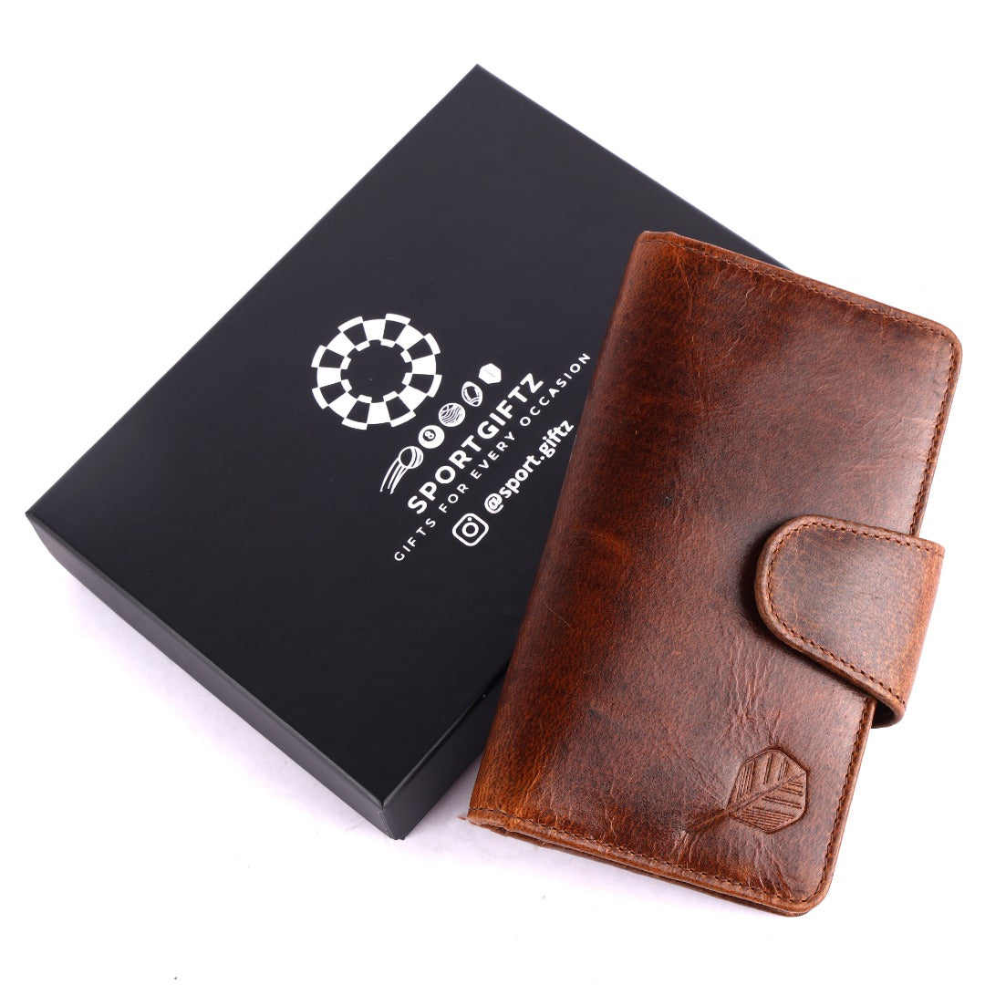 SPORTGIFTZ The Ultimate Buffalo Leather Darts Wallet - Brown
