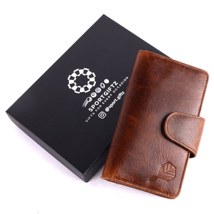SPORTGIFTZ The Ultimate Buffalo Leather Darts Wallet - Brown