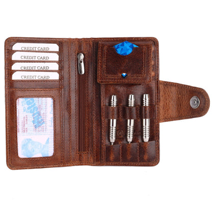SPORTGIFTZ The Ultimate Buffalo Leather Darts Wallet - Brown