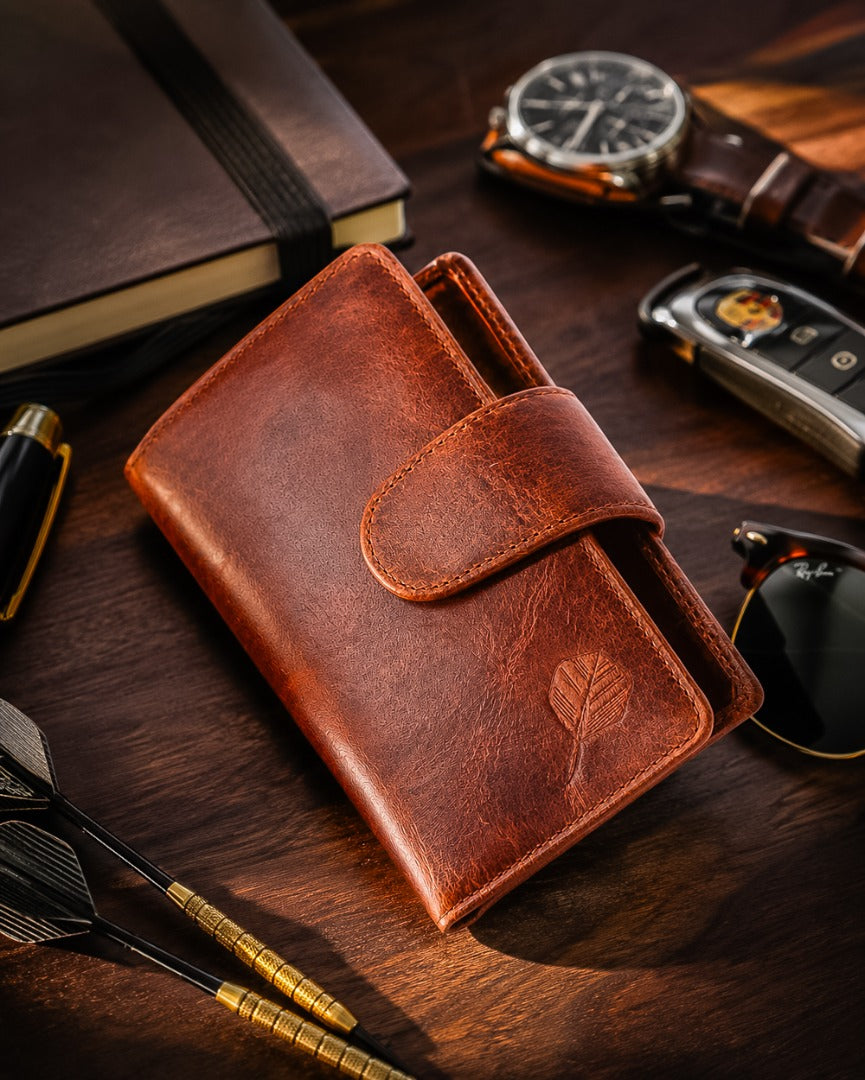 SPORTGIFTZ The Ultimate Buffalo Leather Darts Wallet - Brown