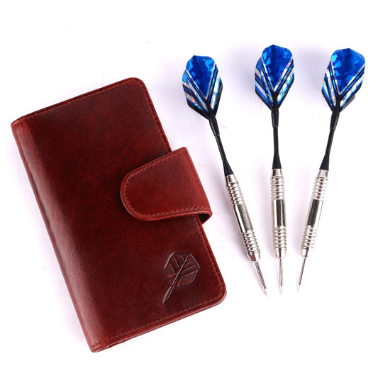 SPORTGIFTZ The Ultimate Buffalo Leather Darts Wallet - Red