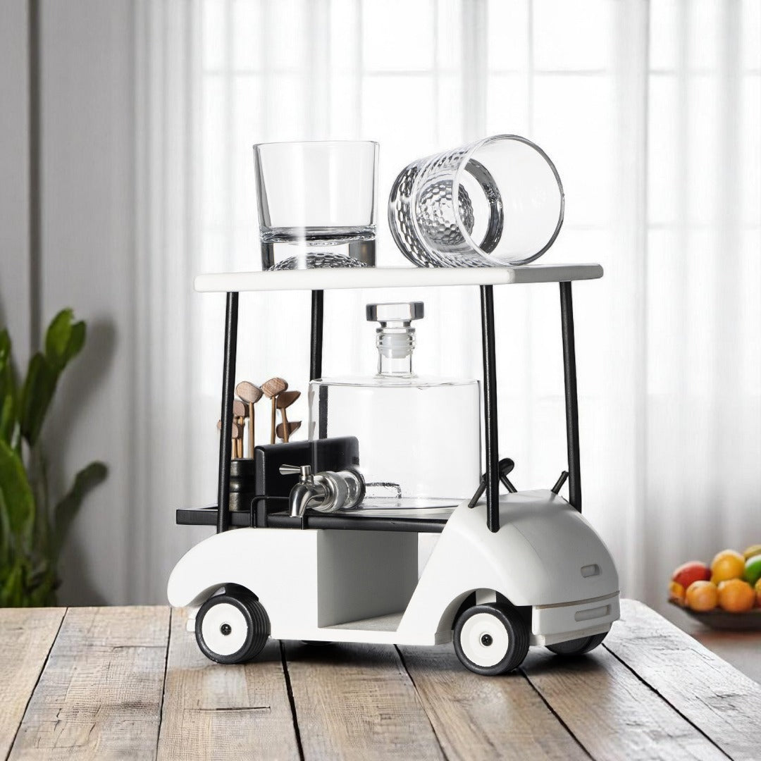 Golf Buggy Decanter Set with Glasses