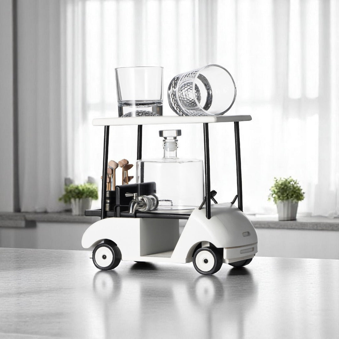 Golf Buggy Decanter Set with Glasses