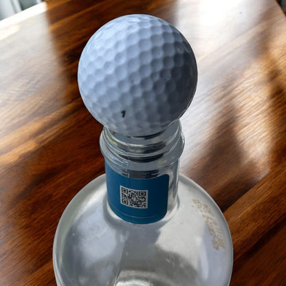SPORTGIFTZ - Golf Ball Wine & Spirits Bottle Stopper | Genuine Golf Ball | Fits 20mm Neck Bottles | Hand Made