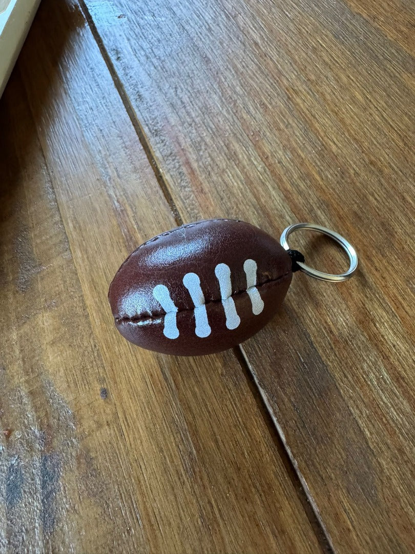 SPORTGIFTZ Rugby Ball Keychain ? Mini Sports Key Ring Accessory for Rugby Fans