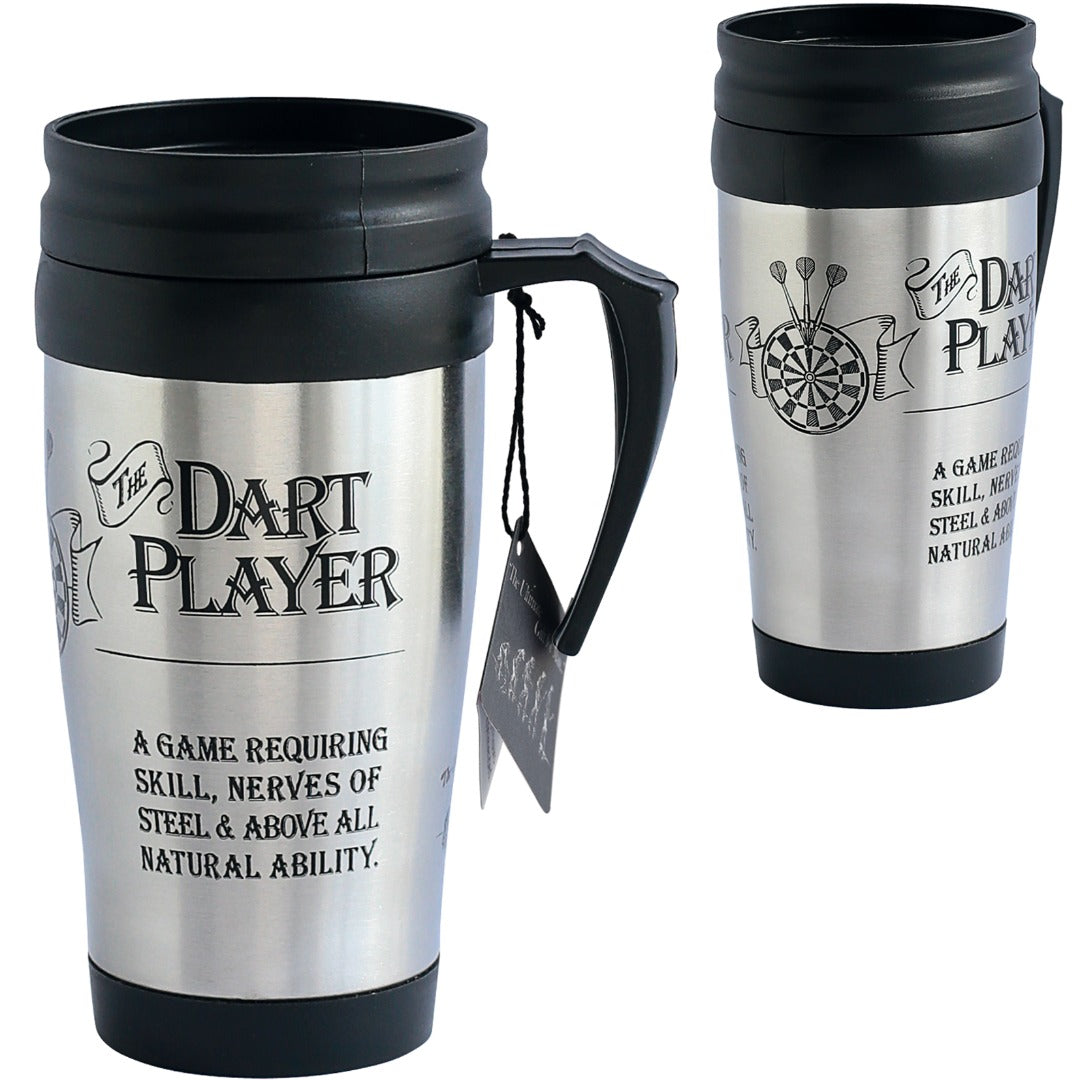 Dart Player Sport Travel Mug Silver